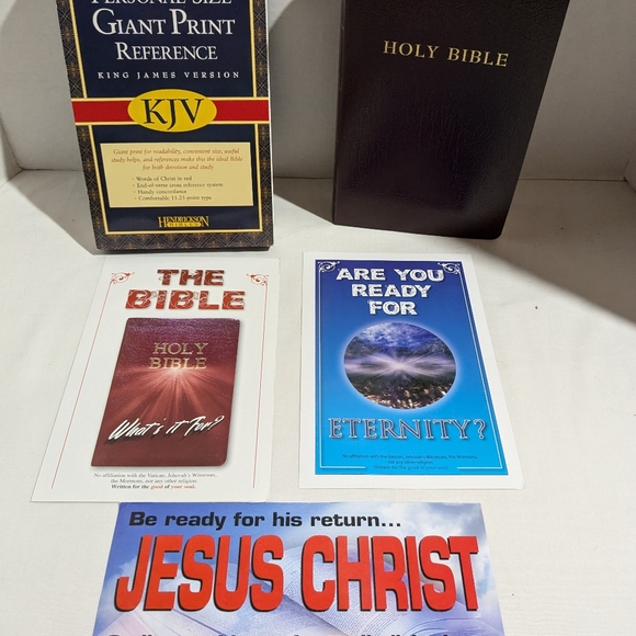 KJV Personal Size Giant Print Reference Edition Bible Hendrickson Bibles - Picture 12 of 14